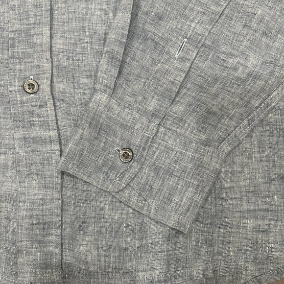 Burberry London Men's Linen Button Down Shirt - Picture 6 of 7